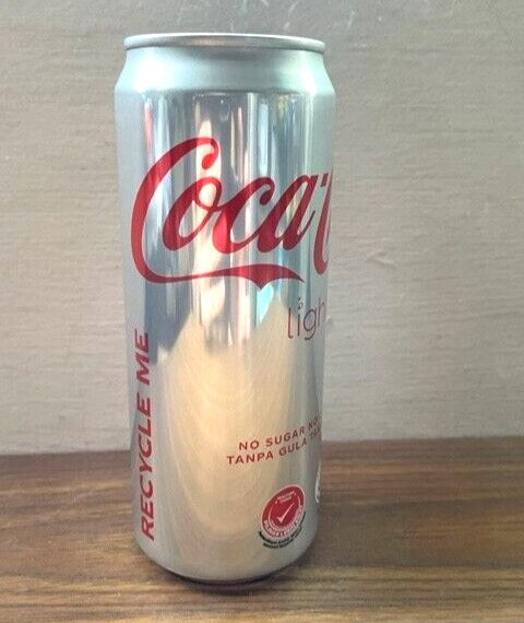 Empty Malaysia Singapore Coca Cola Light 320ml Can