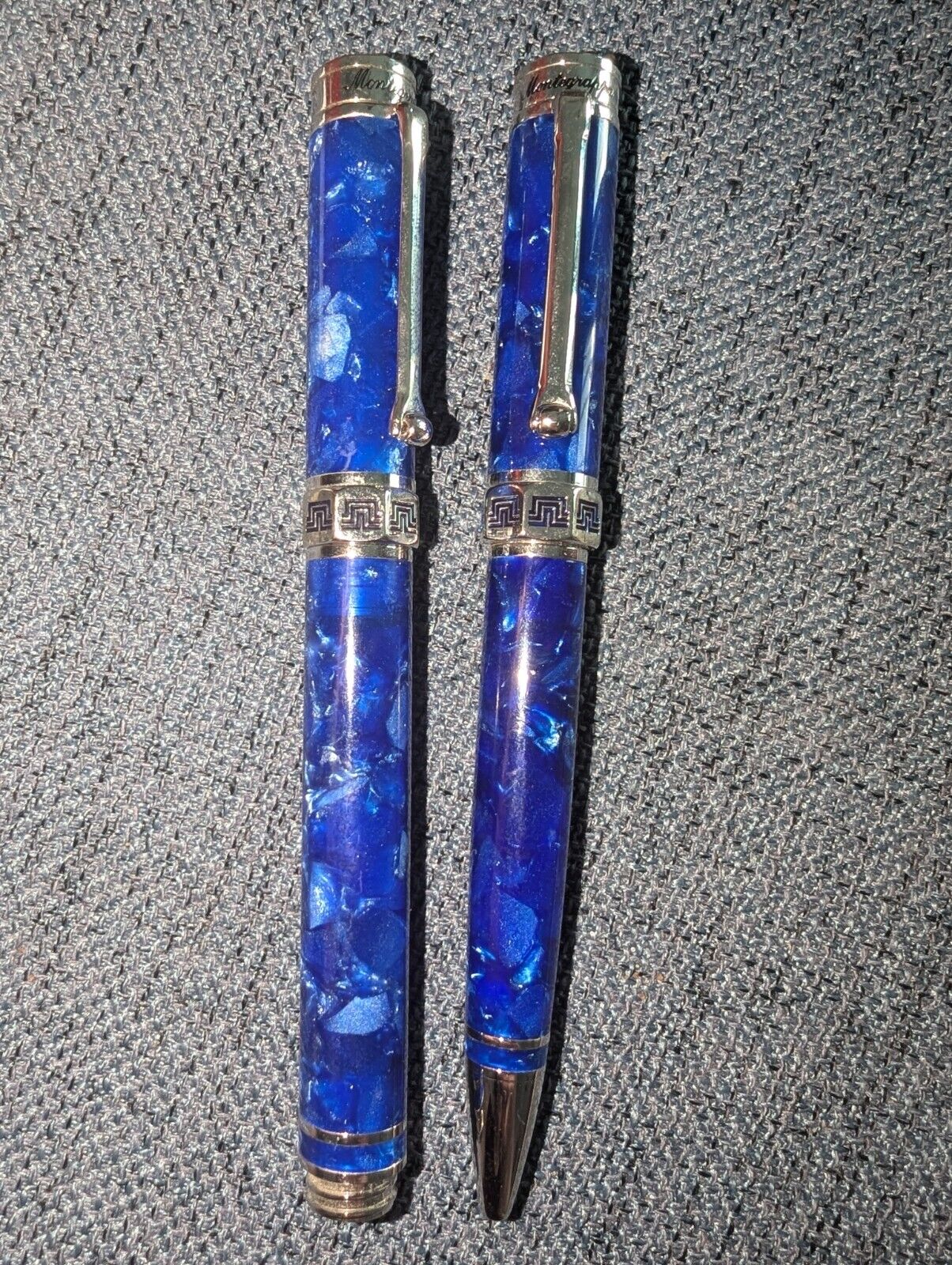 Montegrappa New Espressione Cobalt Blue Fountain And Ballpoint Pen Set