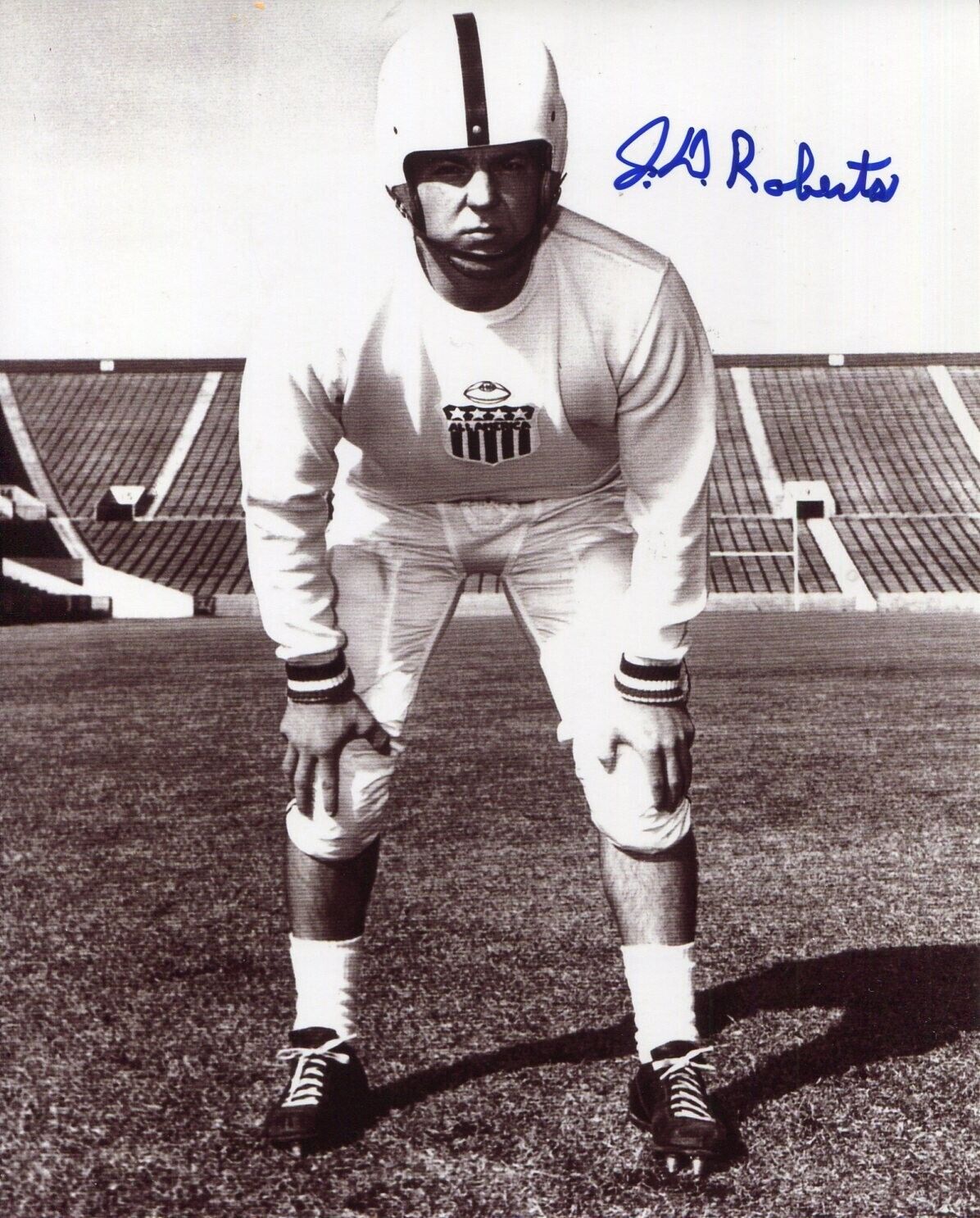 J. D. Roberts Oklahoma Sooners OU HOF 1953 Outland Trophy Signed Autograph Photo