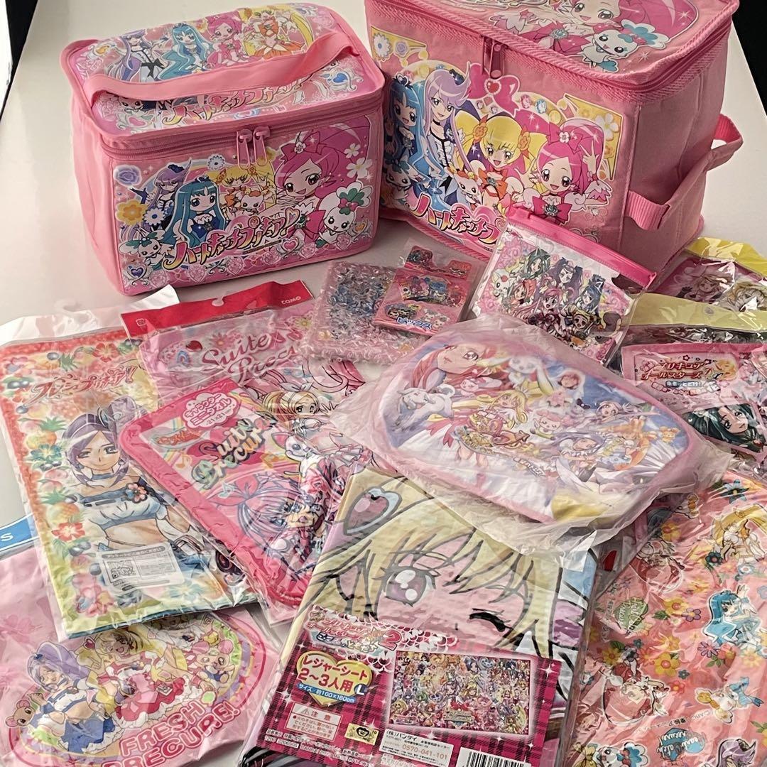 Precure All Stars 2 BIG bags hand towel Bulk Sale Rare from Japan Good condition