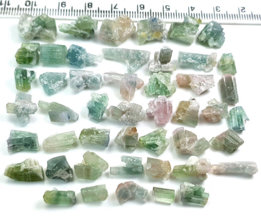 134 Cts Beautiful Mix Colors Tourmaline Crystals Specimens Type Good Quality Lot