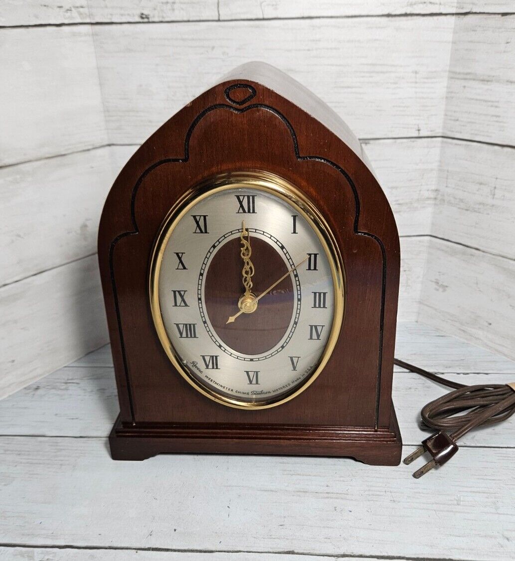 Vintage Revere Telechron Electric Clock R953 Westminster Chime Mantel Cathedral 