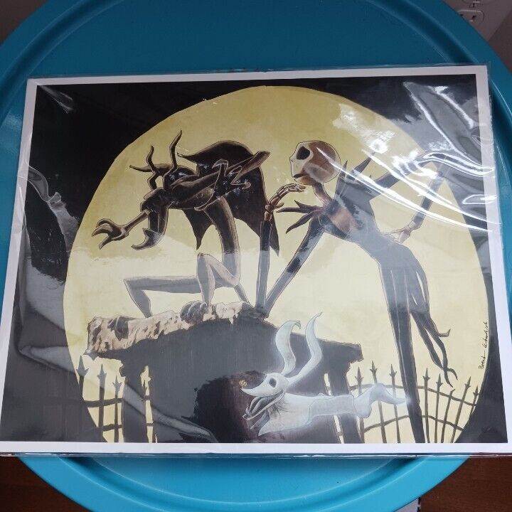 Nightmare Before Christmas Print signed by artist
