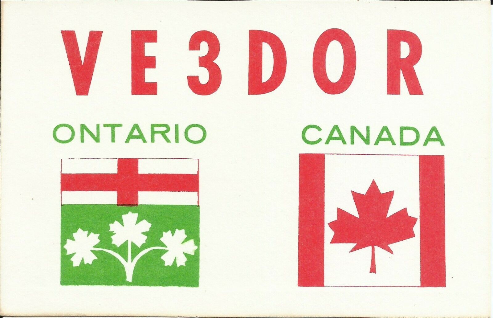 Vintage VE3DOR Islington Ontario Canada 1982 Amateur Radio QSL Card