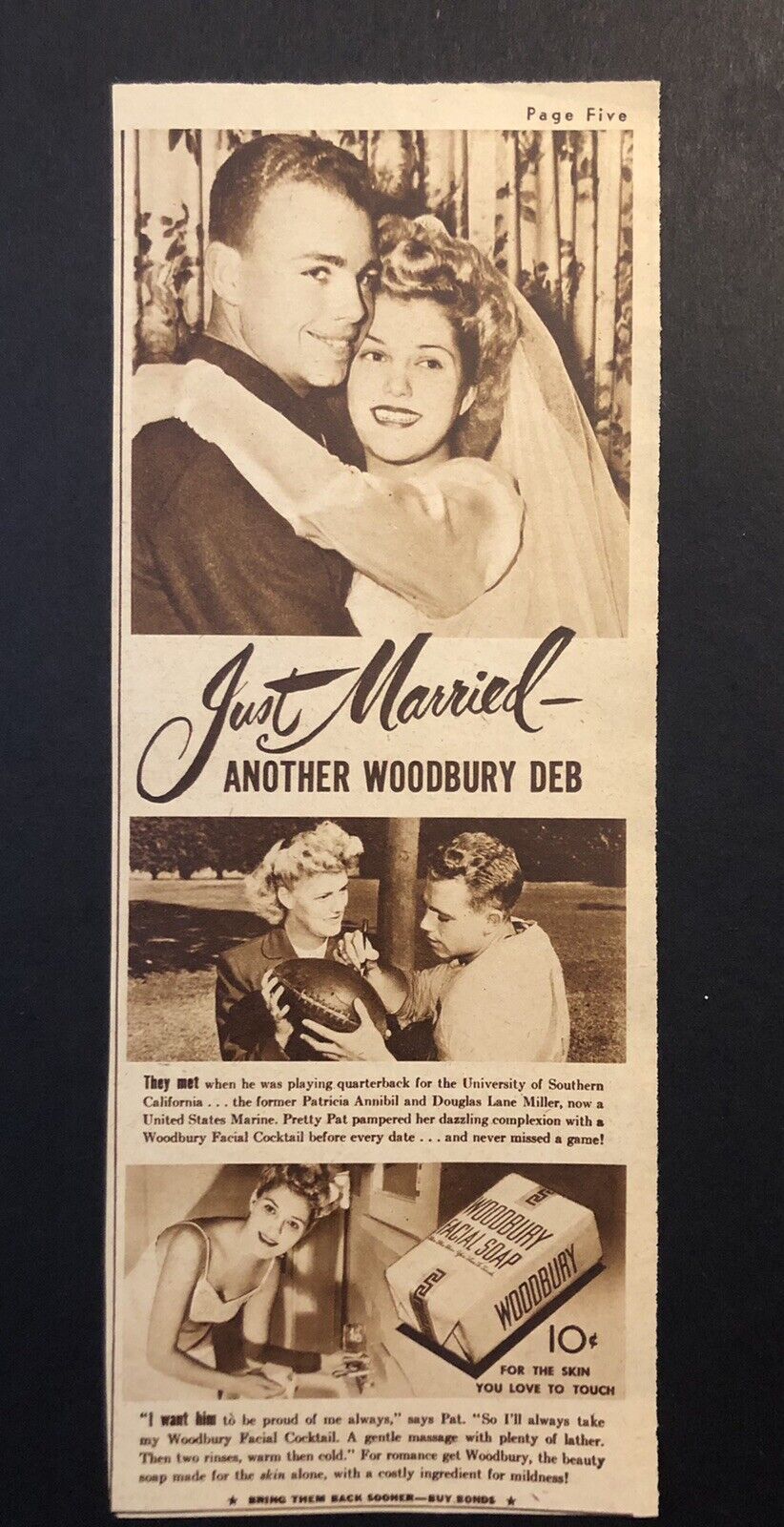 1950’s Woodbury Facial Soap Beauty Magazine Ad