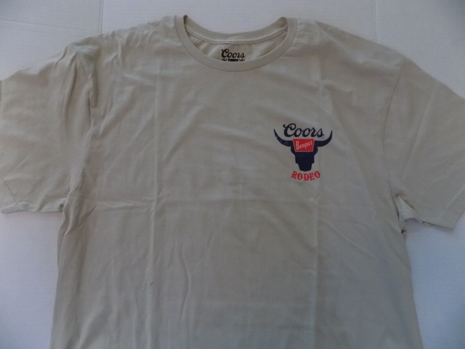 Coors Banquet Beer Rodeo T-Shirt Adult X-Large 100% Cotton Bull NOS w/o Tag