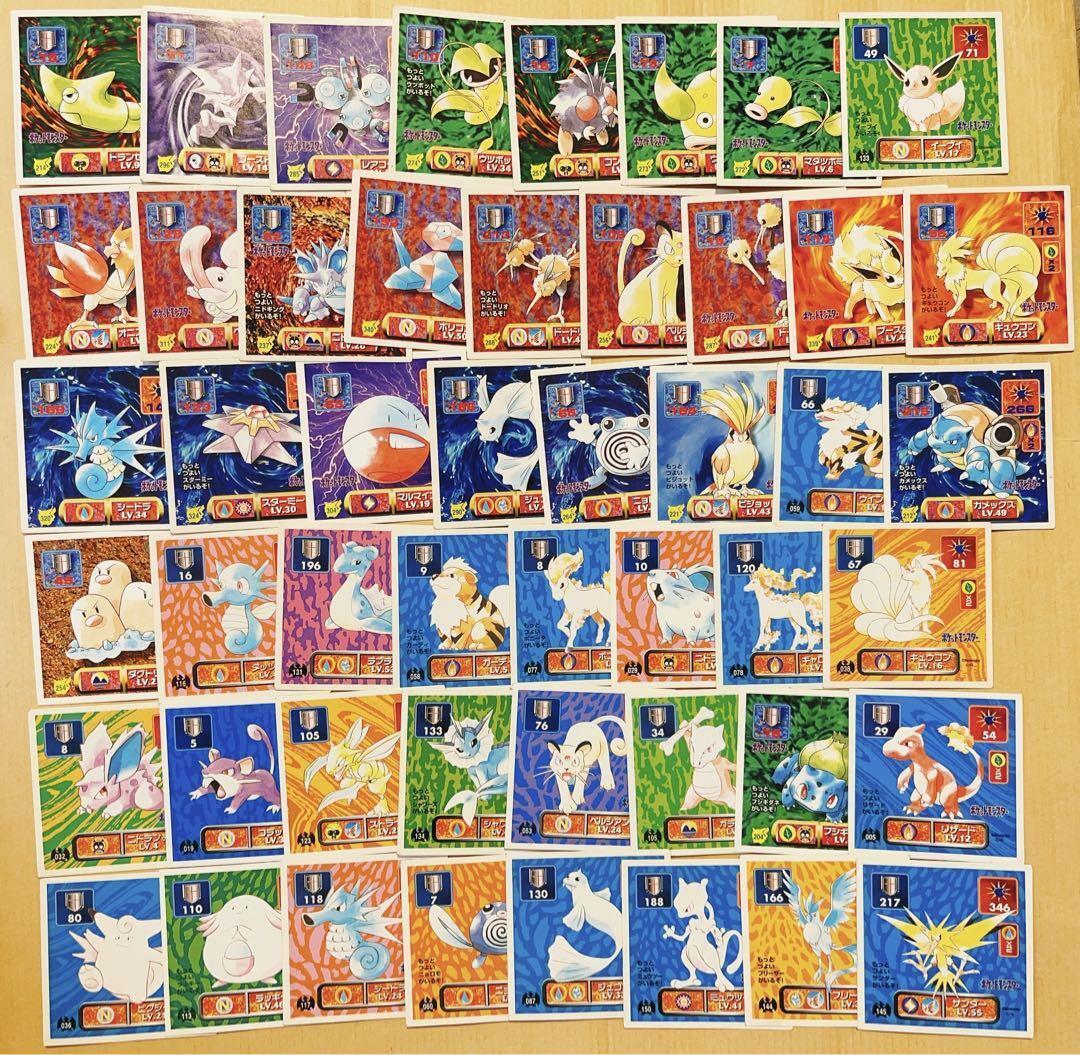 At That Time Pokemon Sticker Retsuden Amada 49 Pieces Bulkstickers