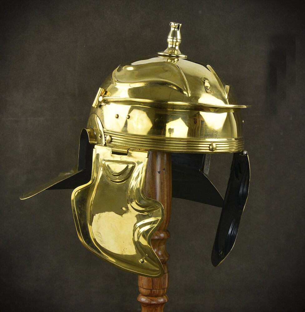 Roman Gallic G Helm 1.2 mm Brass,Roman Army helmet,Roman Reenactment kit gift