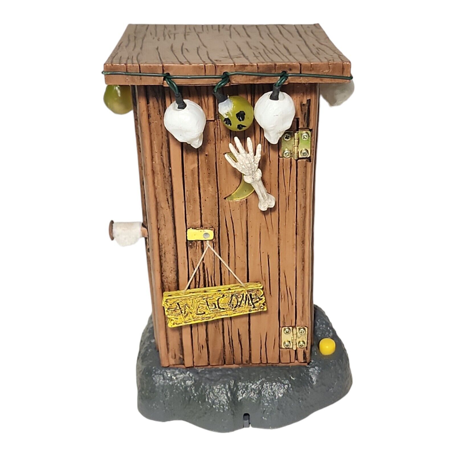 Gemmy Animated Outhouse Haunted Halloween Figure Prop Skeleton Lights Up Sound