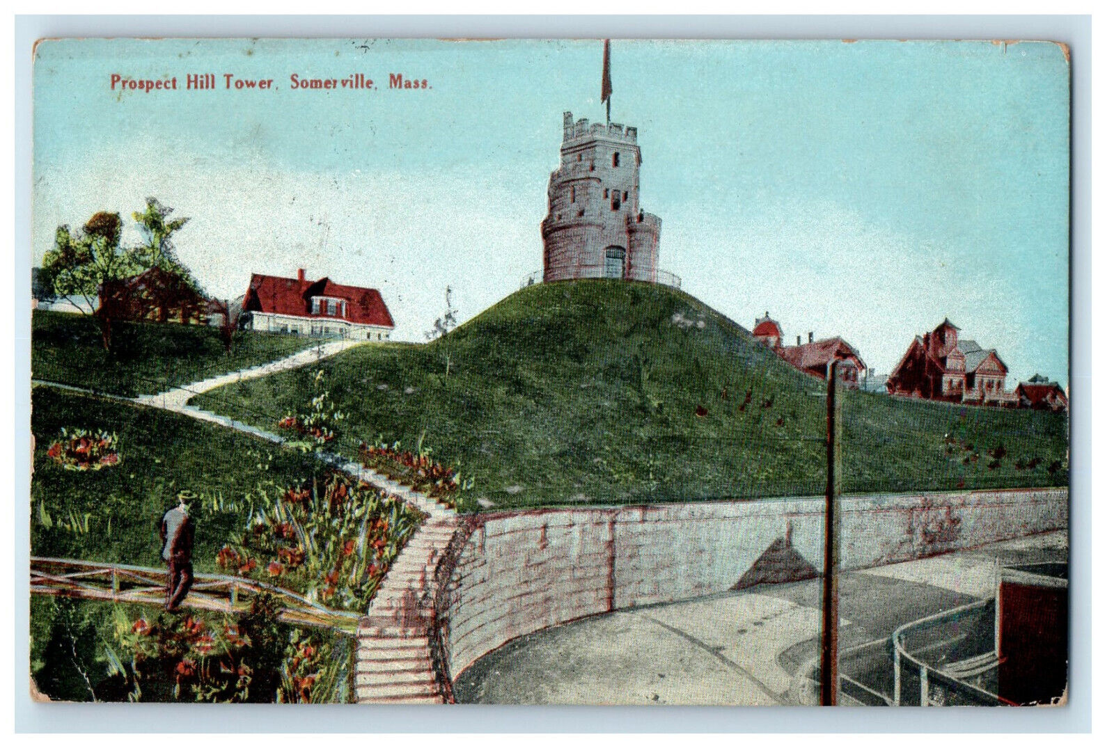 1911 Prospect Hill Tower, Somerville Massachusetts MA Posted Postcard