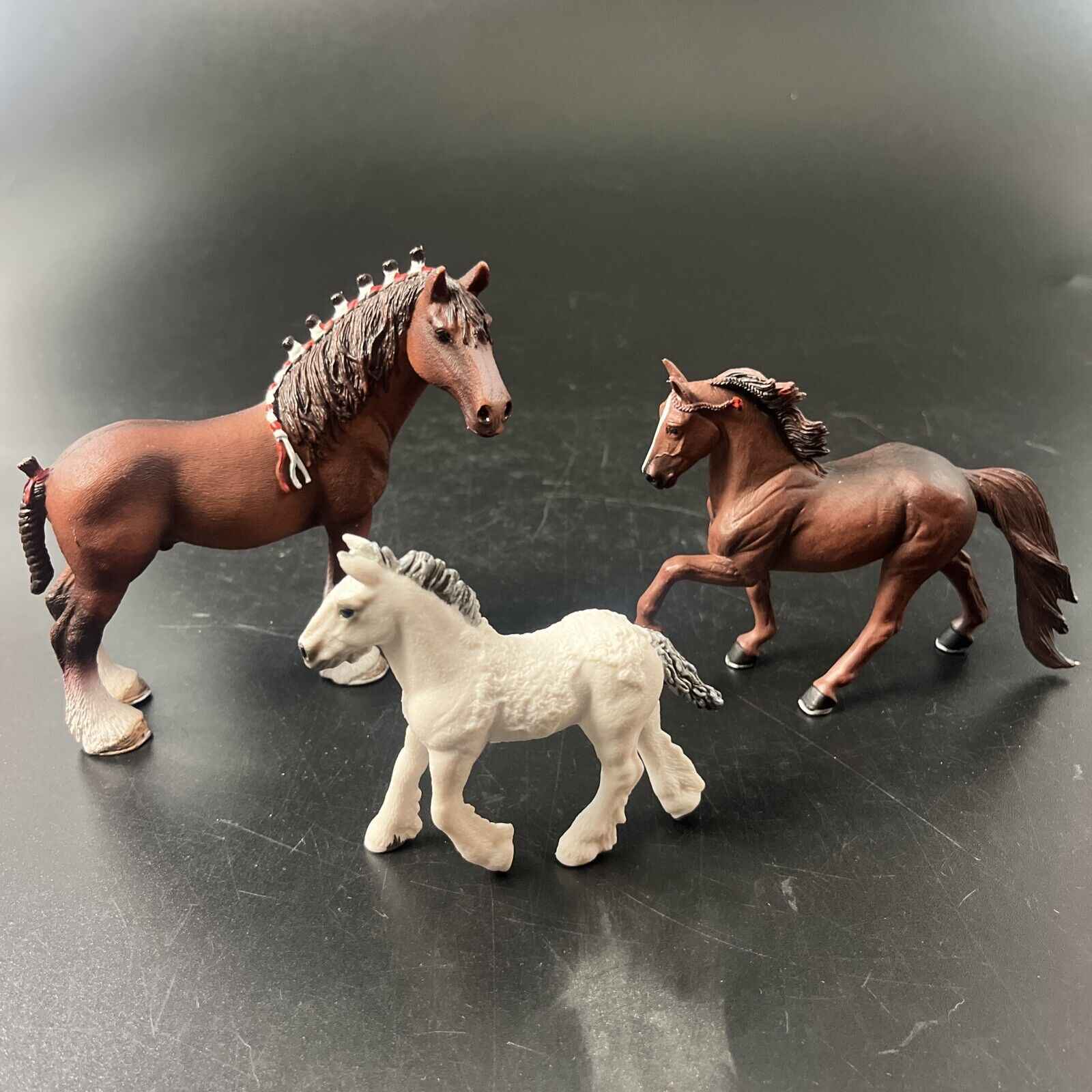 Schleich Horse Clydesdale Safari LTD Tennessee Walking Horse Mare White Foal Lot
