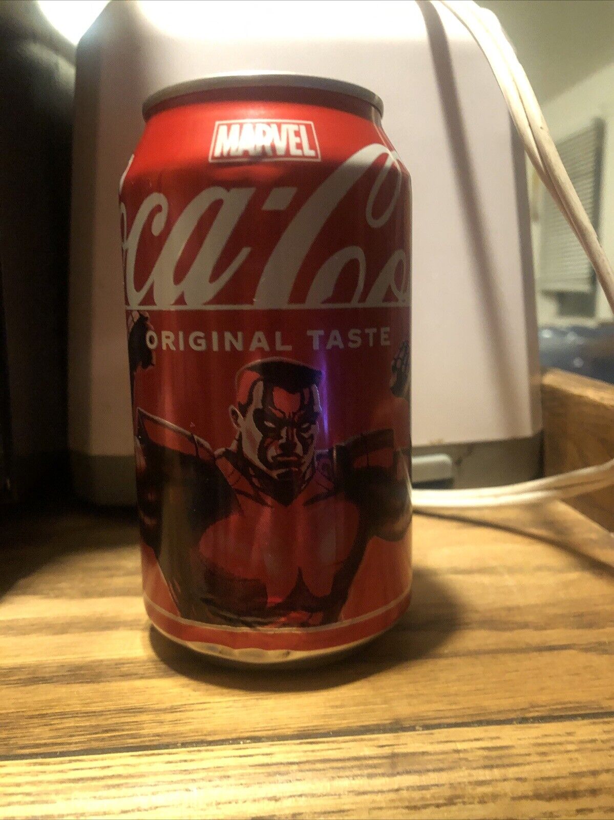 Unopened Empty Regular Coke Coca-Cola Can Marvel Collosus X-Men Deadpool