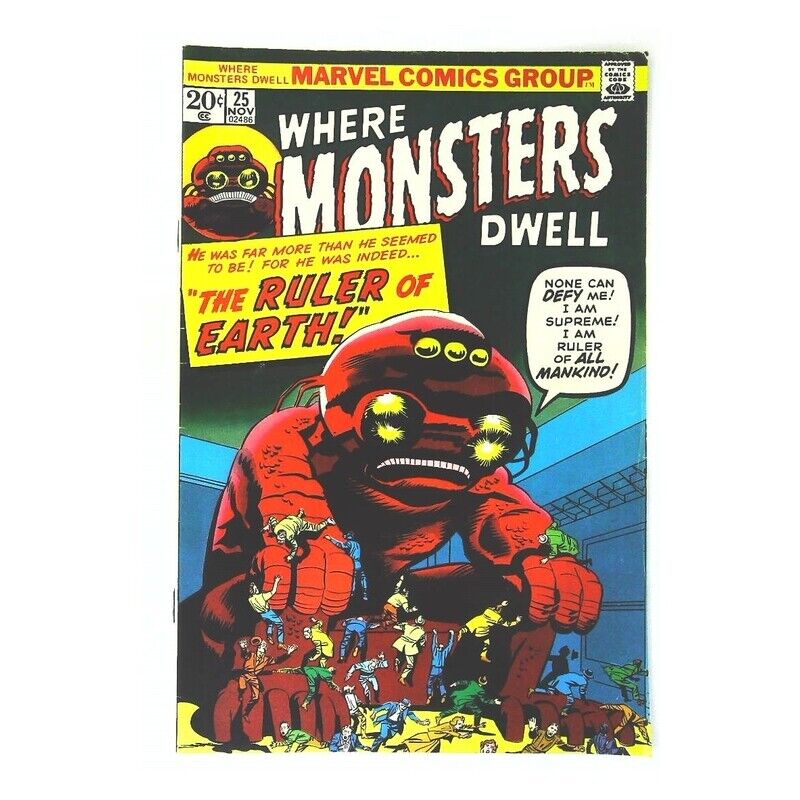Where Monsters Dwell #25 1970 series Marvel comics VF minus [e: