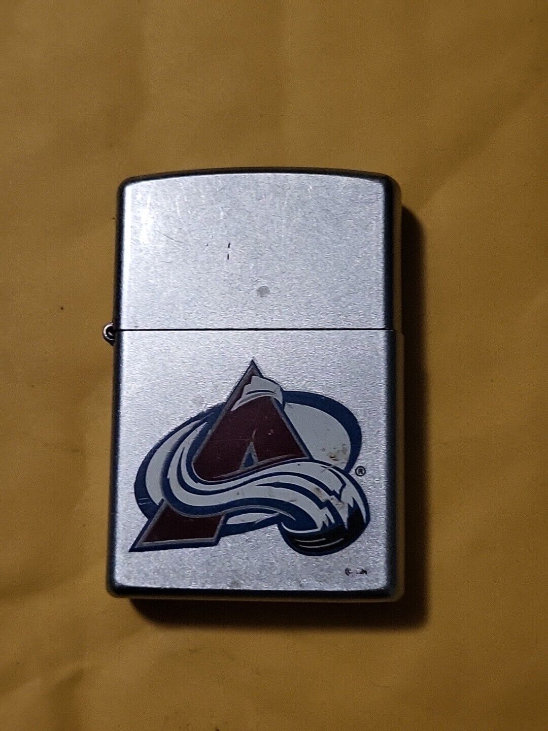 Vintage Promo NHL Colorado Avalanch Zippo Brushed Windproof Pocket Lighter