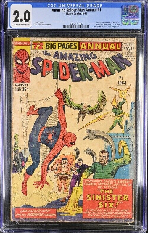 Amazing Spider-Man Annual #1 Marvel Comics, 1964 CGC 2.0