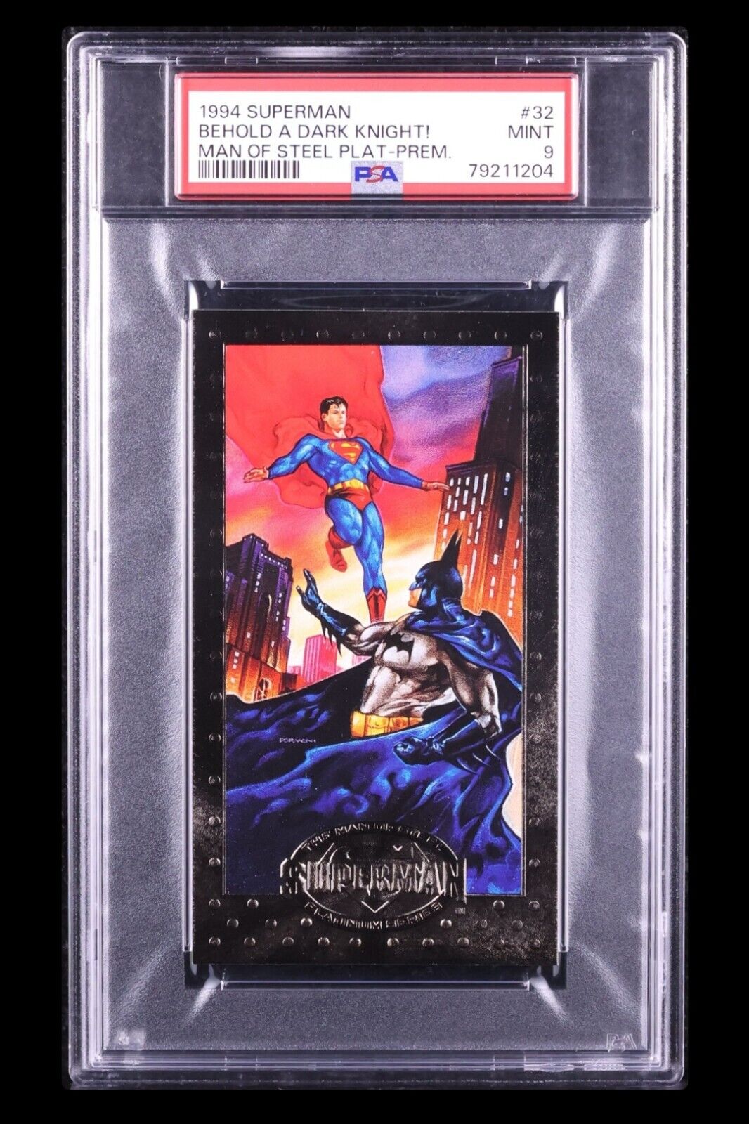 1994 🏗️ Skybox Superman Man of Steel PLATINUM Series Premium Edition #32, PSA-9