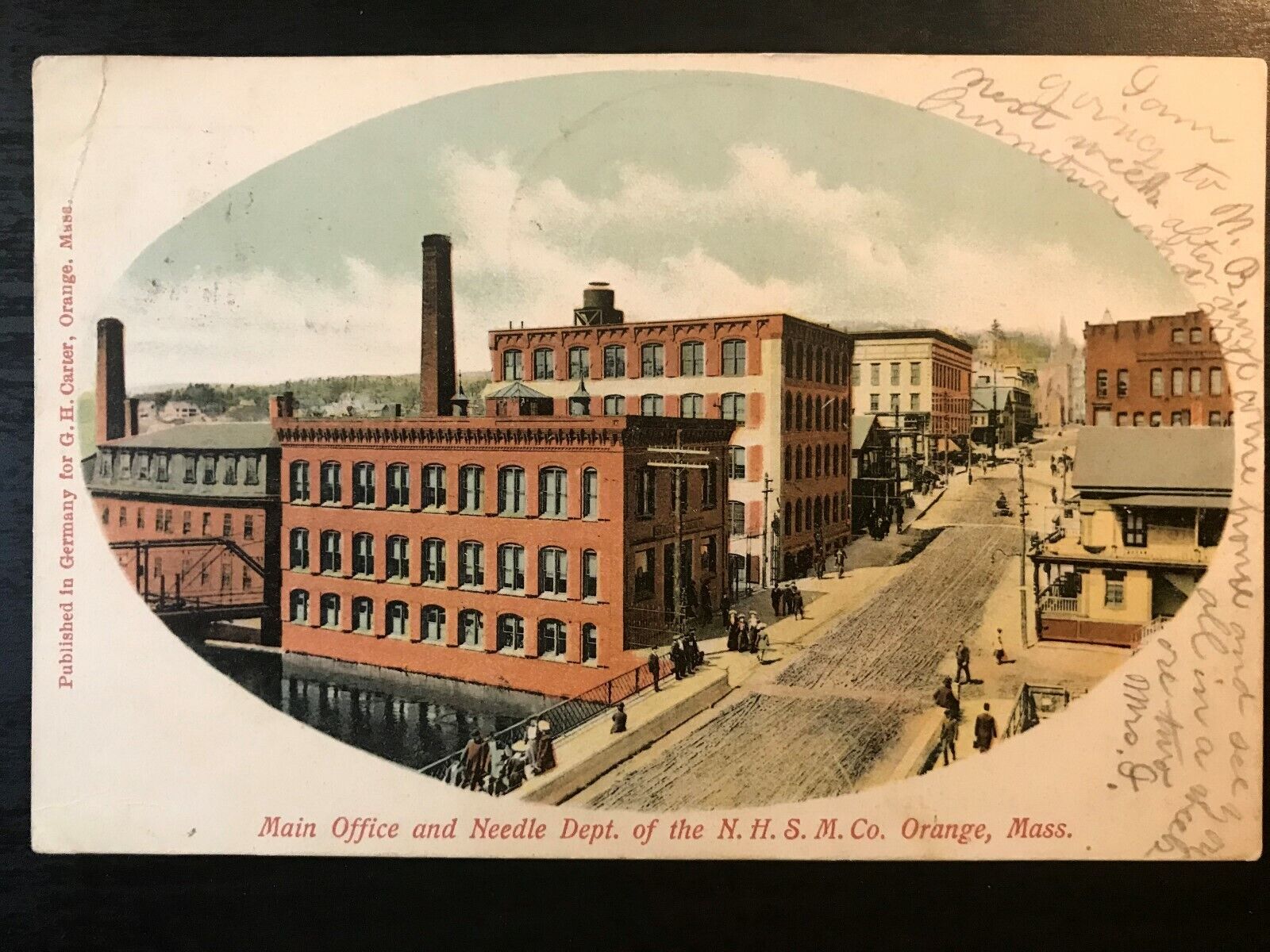 Vintage Postcard 1906 NHSM Co. Main Office & Needle Dept, Orange (MA)