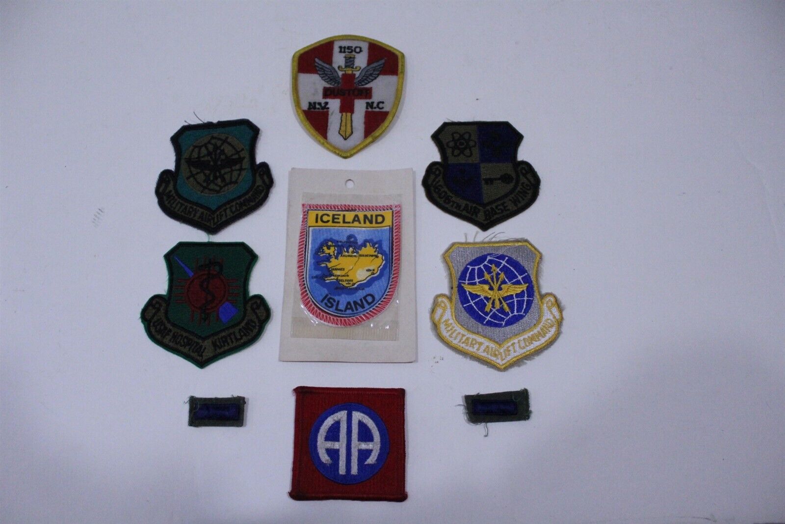 Vintage Lot of 9 Military Uniform Patches Mix of New and Used