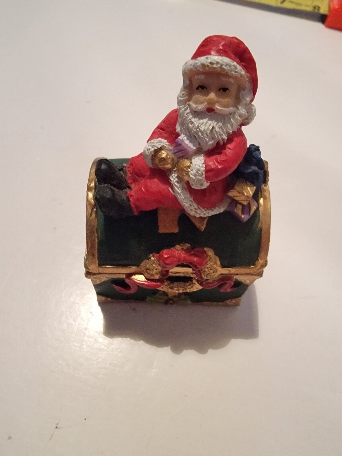 Collectible Christmas Figure Figurine Holiday Ceramic Decor Santa Claus Treasure