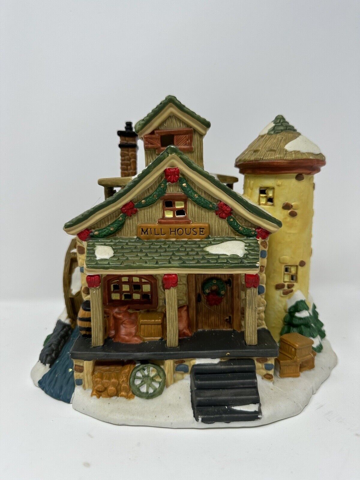 Vintage 2001 LEMAX CAROLE TOWNE Christmas Collection The MILL House RARE & Cord