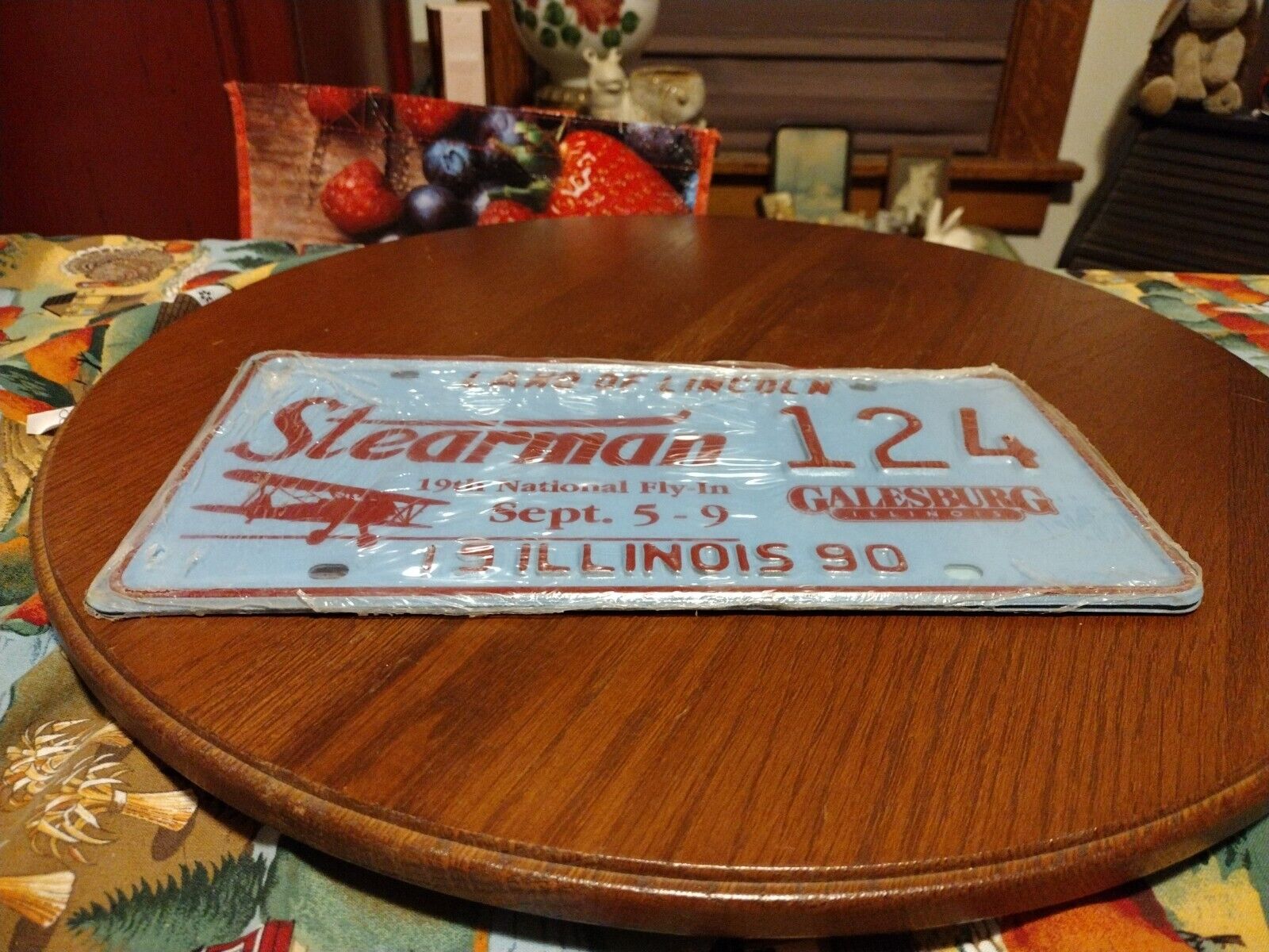 Vintage Illinois Stearman 19th Annual Fly-In 1990 Lince Plate Set Galesburg, IL