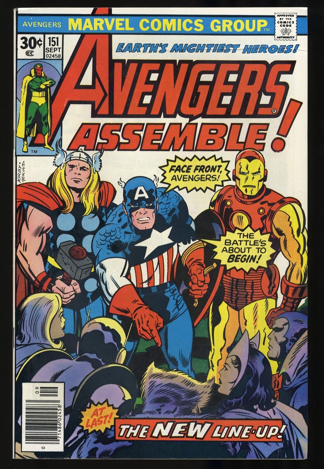 Avengers #151 NM 9.4 Final Englehart Script Kirby/Adkins Cover Marvel 1976