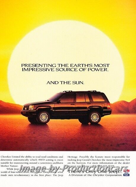 1994 1995 Jeep Grand Cherokee - Original Advertisement Print Art Car Ad J692