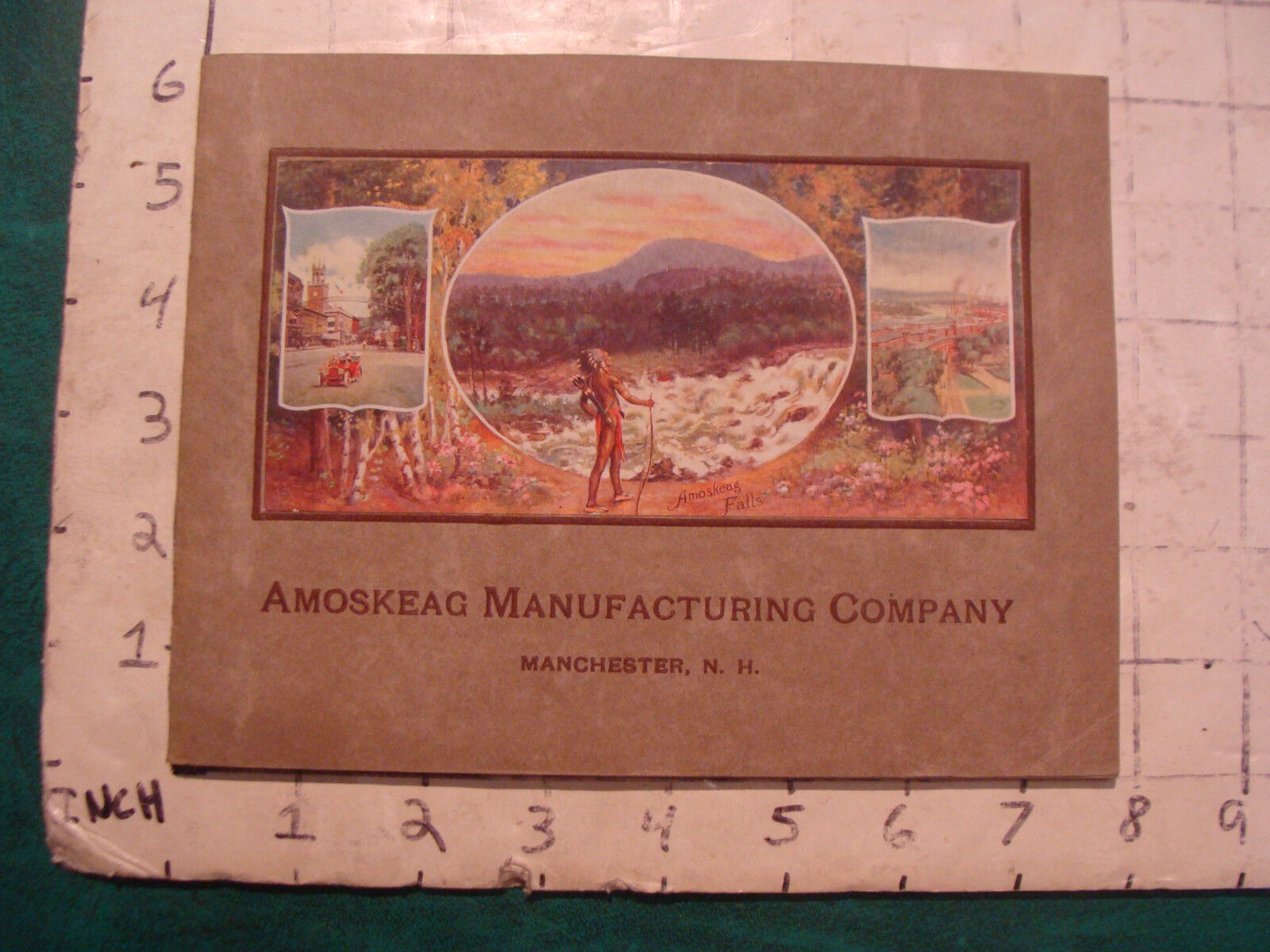 Original AMOSKEAG Manufacturing Company MANCHESTER NH Booklet 48pg rusty staples