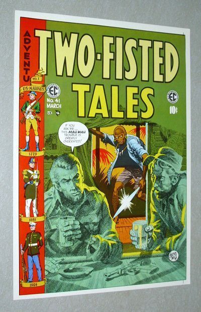Rare vintage original EC Comics Two-Fisted Tales 41 comic book cover art poster