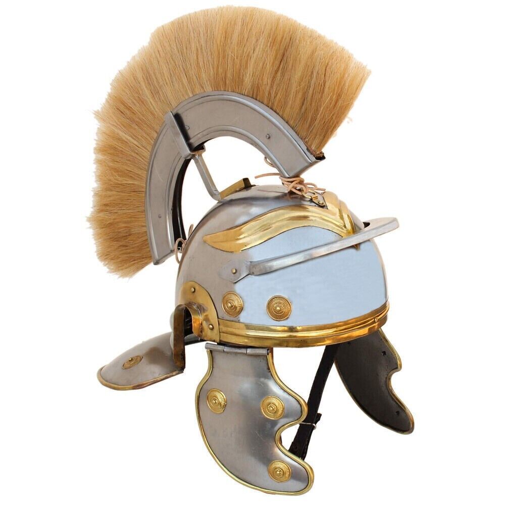 New Roman Imperial Gallic Centurion Helmet Armour  With Horse Hair Plume