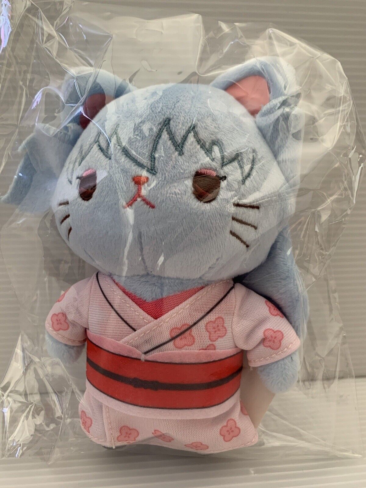 Gintama with Cat Gintoki Sakata Chain Plush Doll Toy Pako Ver Movic JAPAN