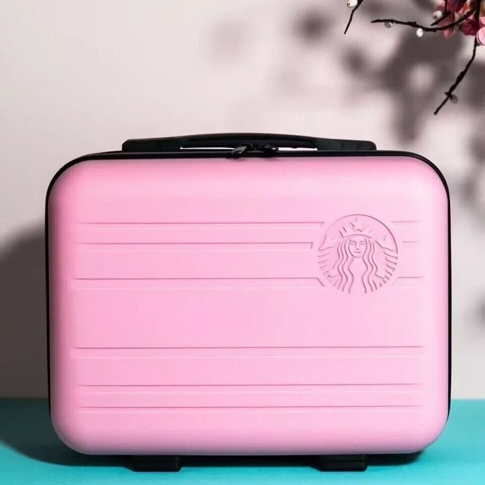 Starbucks Luggage Mini Handbag Cute Travel Storage Bag Carrying Case 14 inch Box