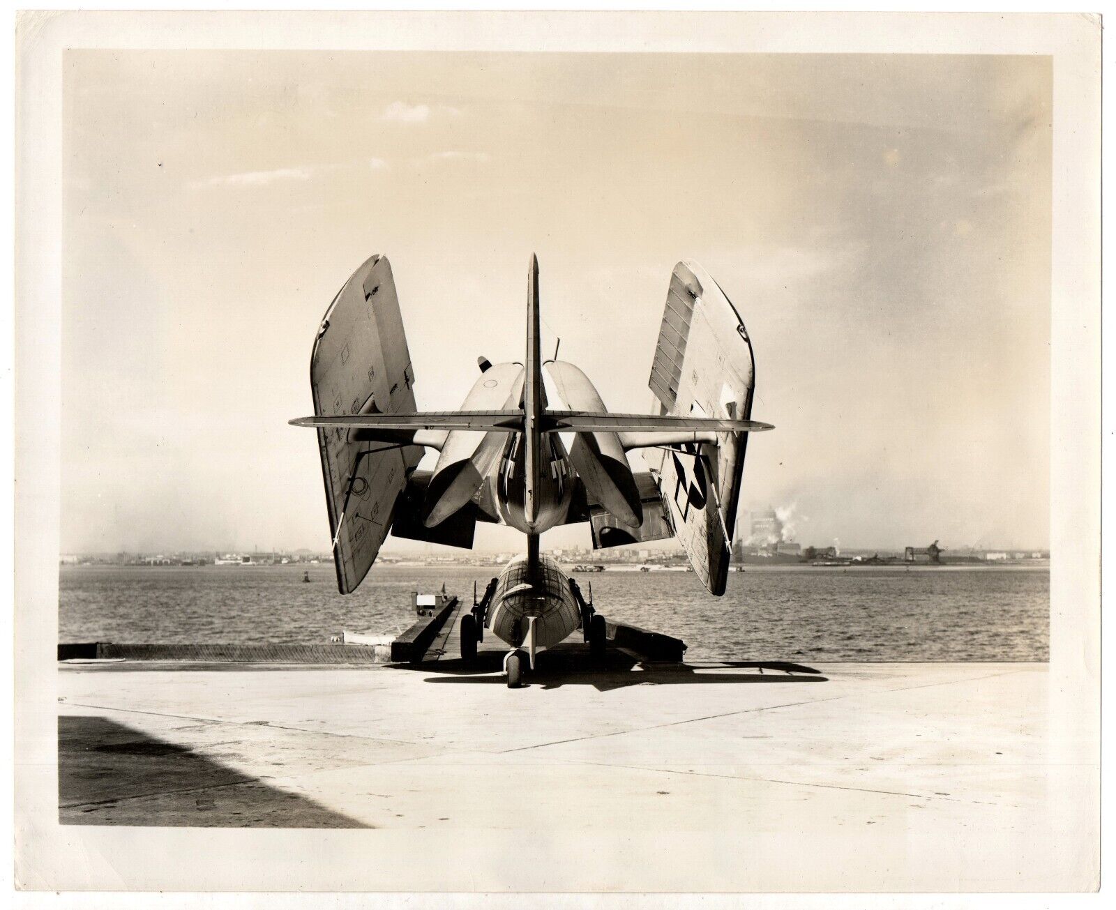 Aviation photo EDO AIRCRAFT CORP’S XOSE-1 AIRPLANE folding wing floatplane 1940s