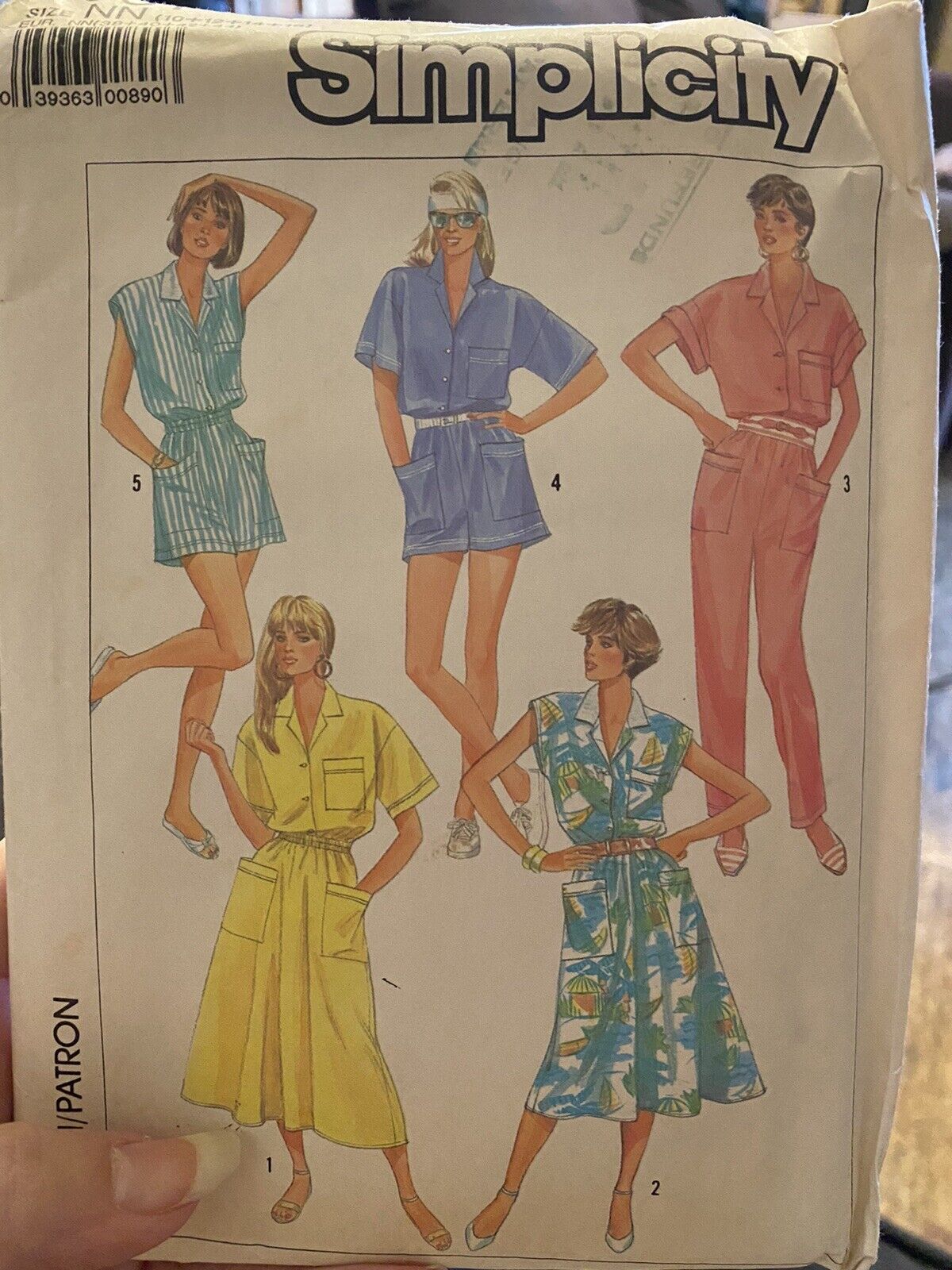 Vintage 1987 Simplicity Sewing Pattern 7951 Size 10-16