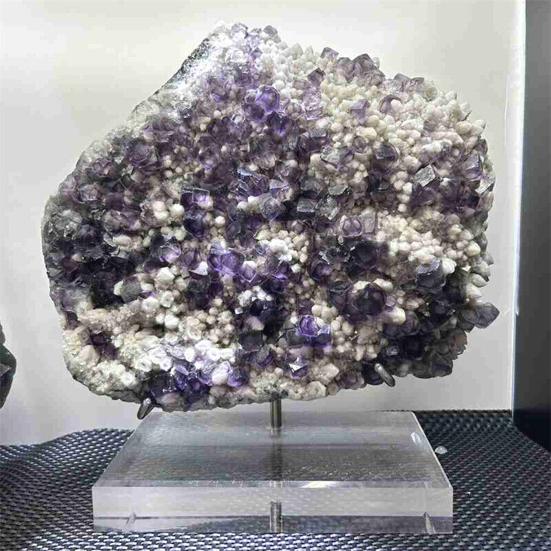 Top  13.64LB Natural Amethyst Calcite Specimen Quartz Crystal Mineral Decor