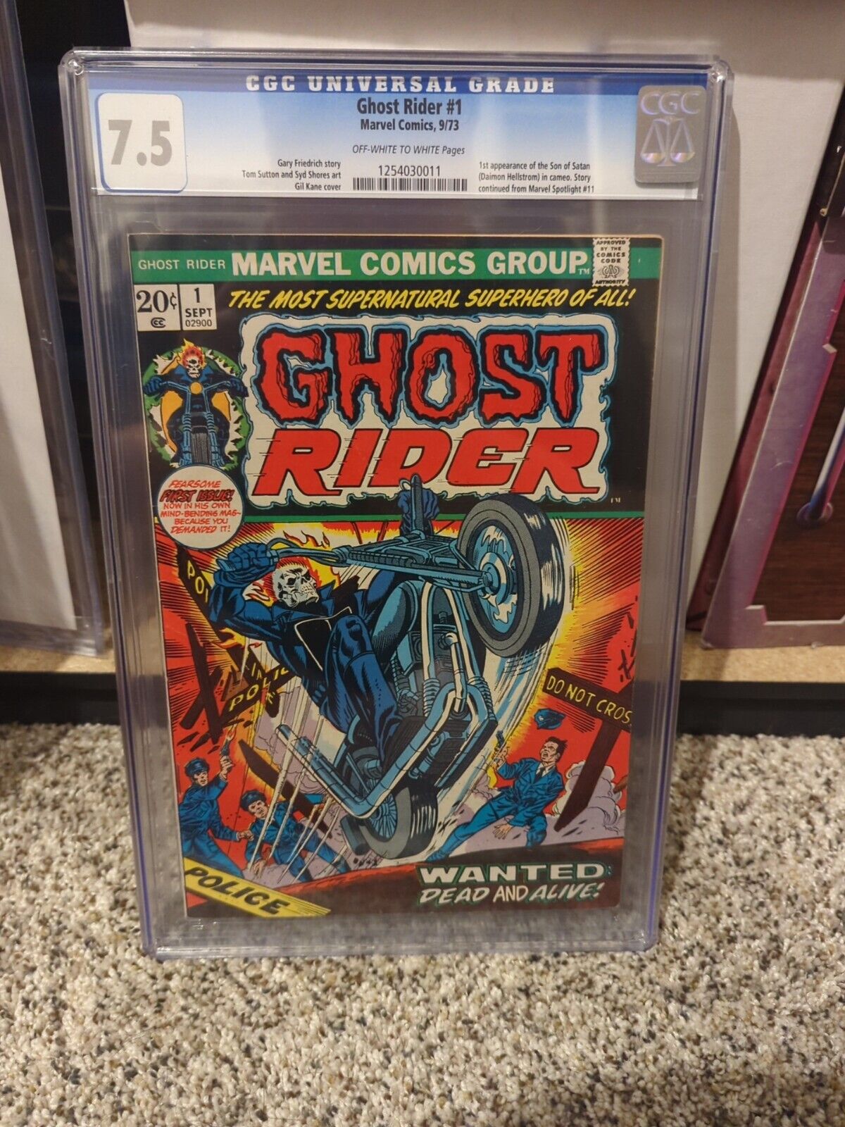 Ghost Rider #1 CGC 7.5 VF- 1st Appearance Son of Satan 1973 Marvel Comics
