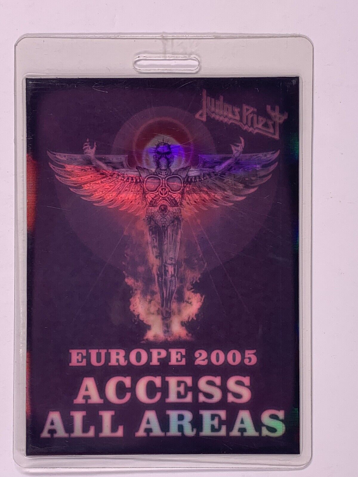 Judas Priest Pass Ticket Original Used Laminate Reunited European Tour 2005