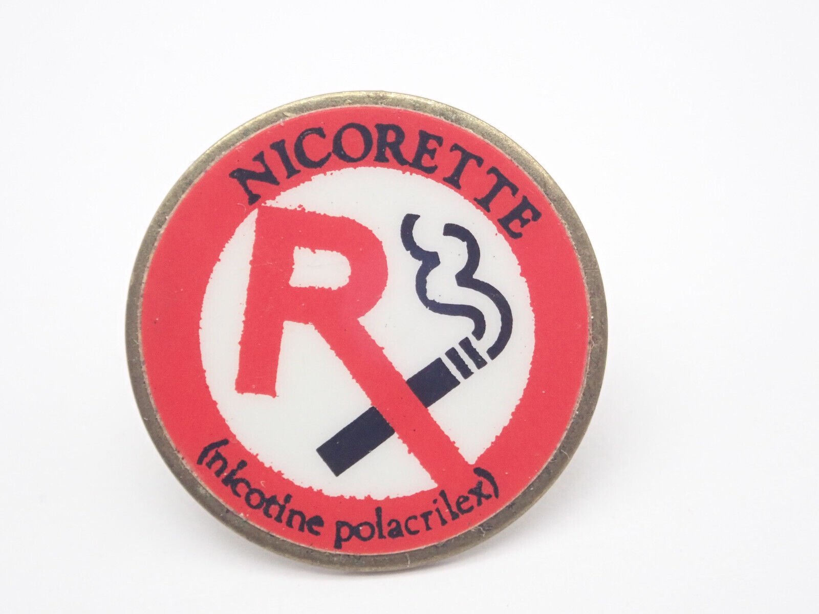 Nicorette Nicotine Polacrilex Vintage Lapel Pin