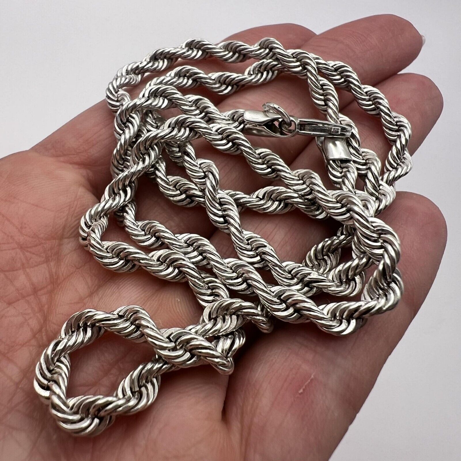 Huge Fine Vintage Sterling Silver 925 Men\'s Jewelry Chain Necklace 24.7 gr