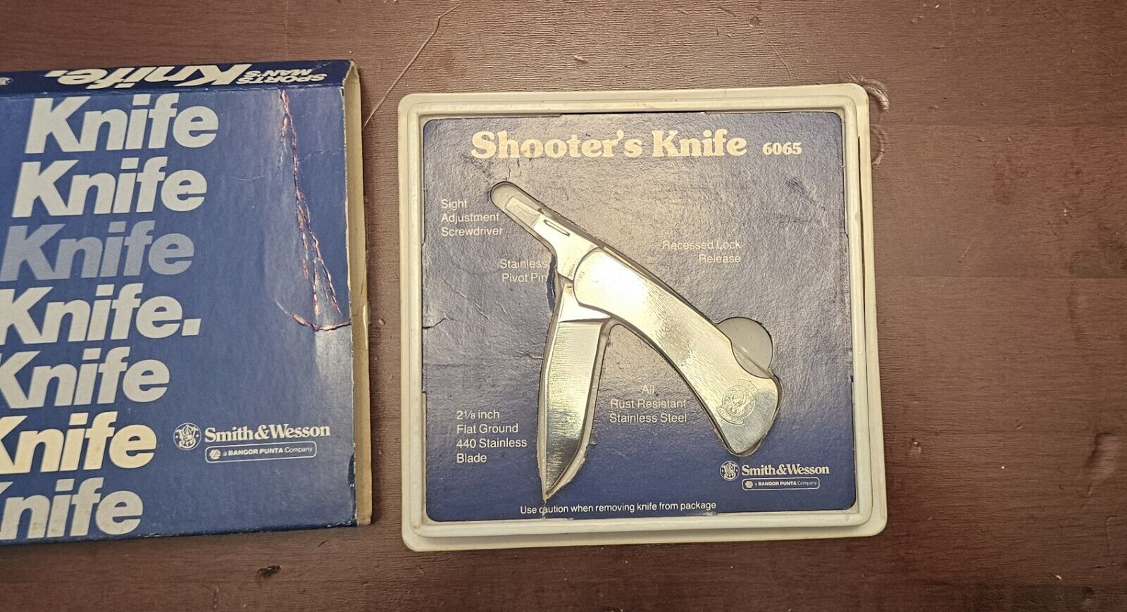 Vintage Smith & Wesson Sportsman's 6065 Shooters Knife Custom Polished USA RARE