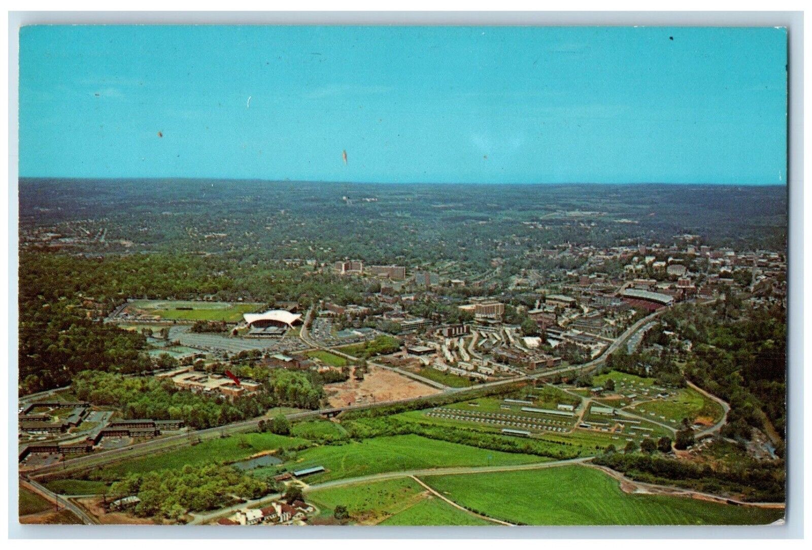 1982 Aerial View Classic Atmosphere Surrounding Athens Georgia Posted Postcard