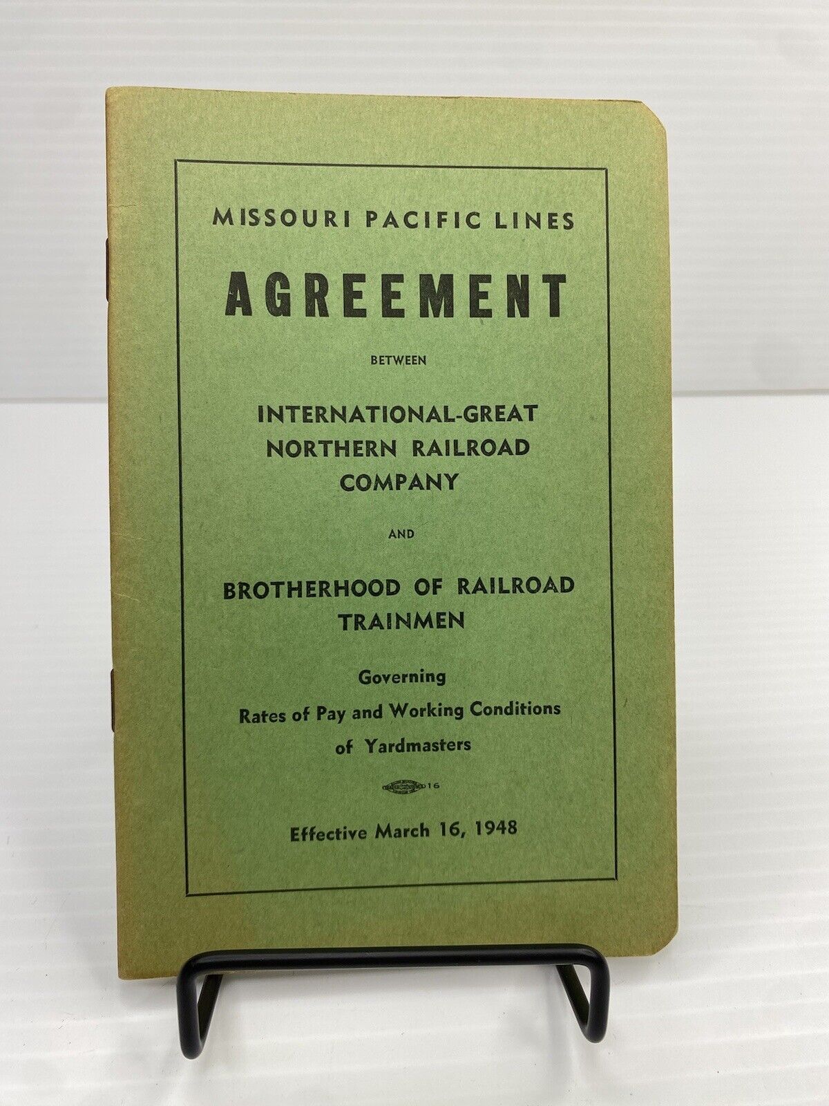 1948 Missouri Pacific Lines International Great Northern Railroad Agreement RR