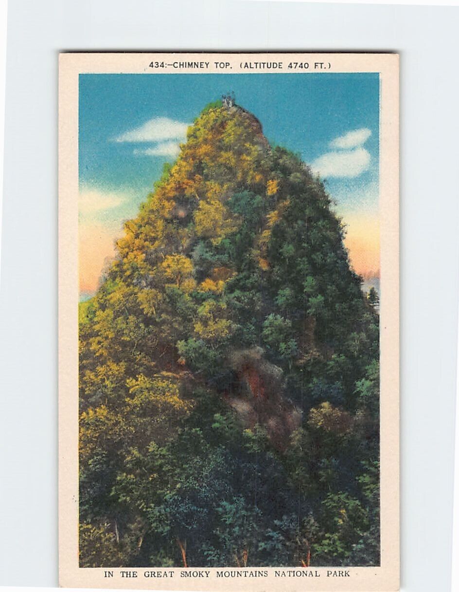 Postcard Chimney Top Great Smoky Mountains National Park Tennessee USA
