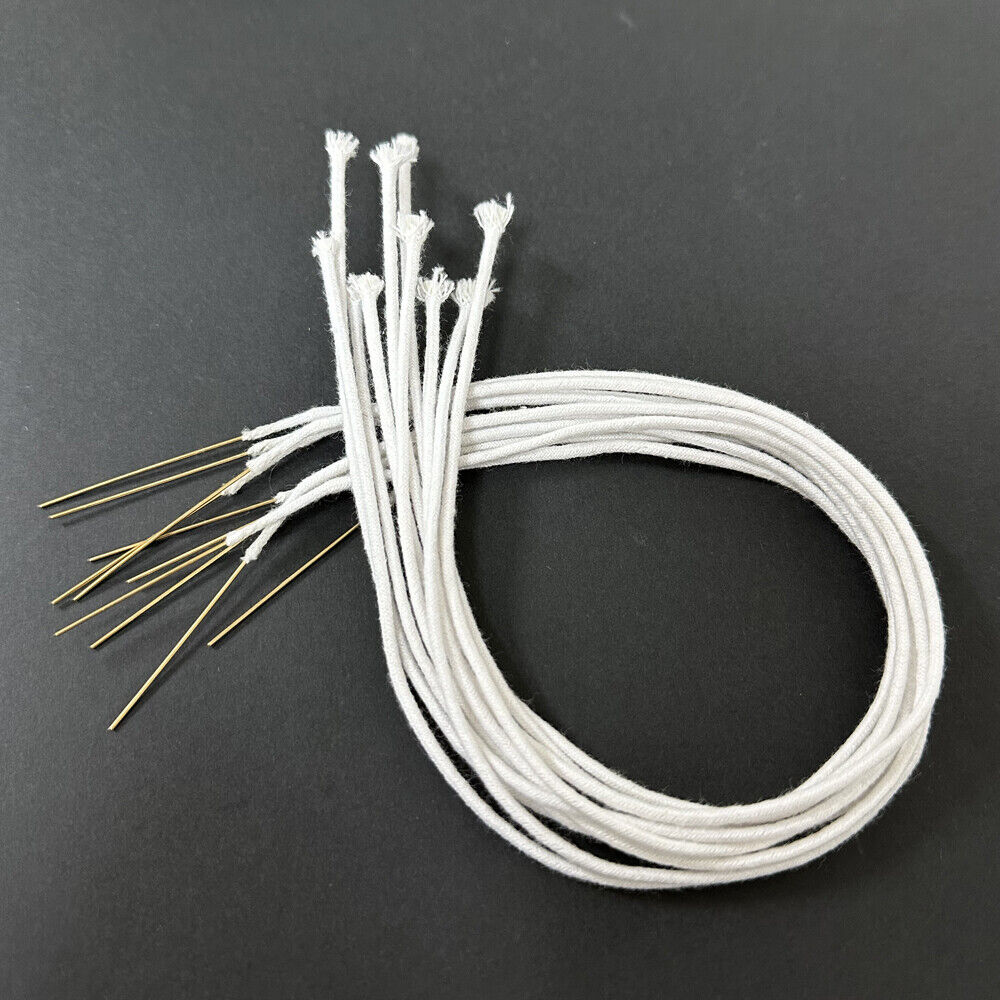 10pcs /lot 30cm cotton core wicks with metal needle works with all lighters