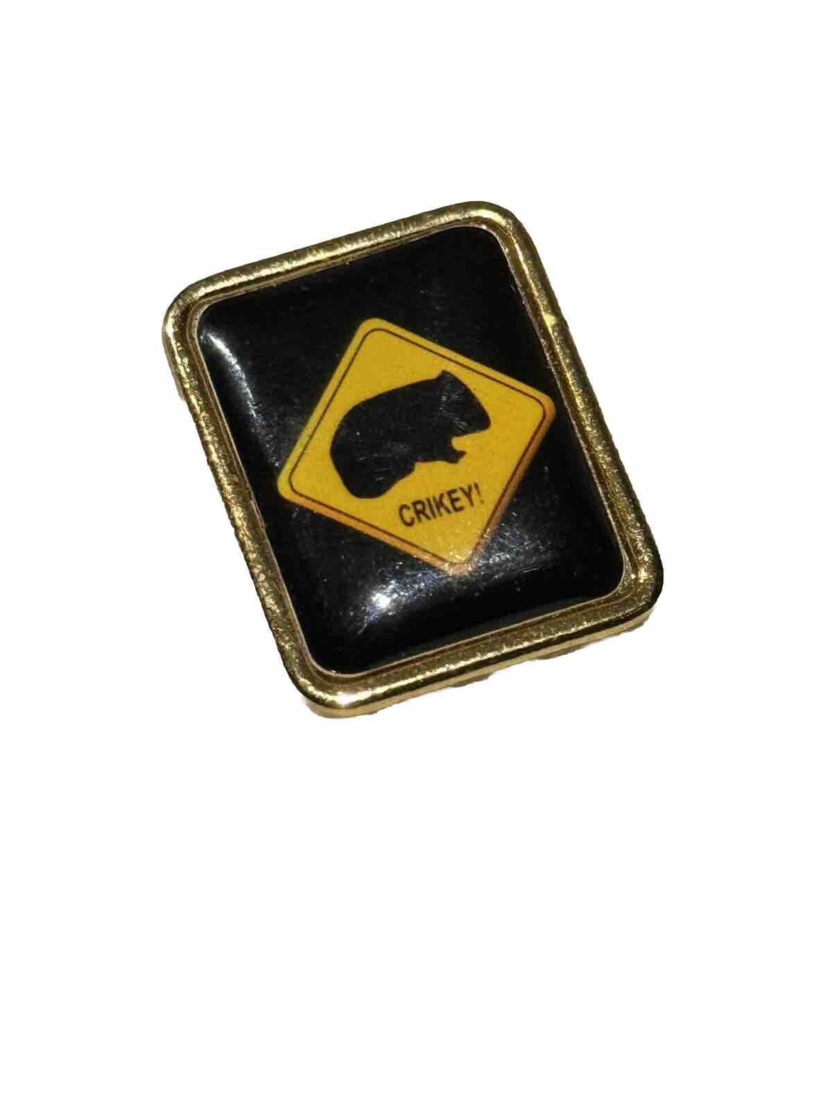 Vintage Pin CRIKEY Spell Out Wombat Image Perfection Brand