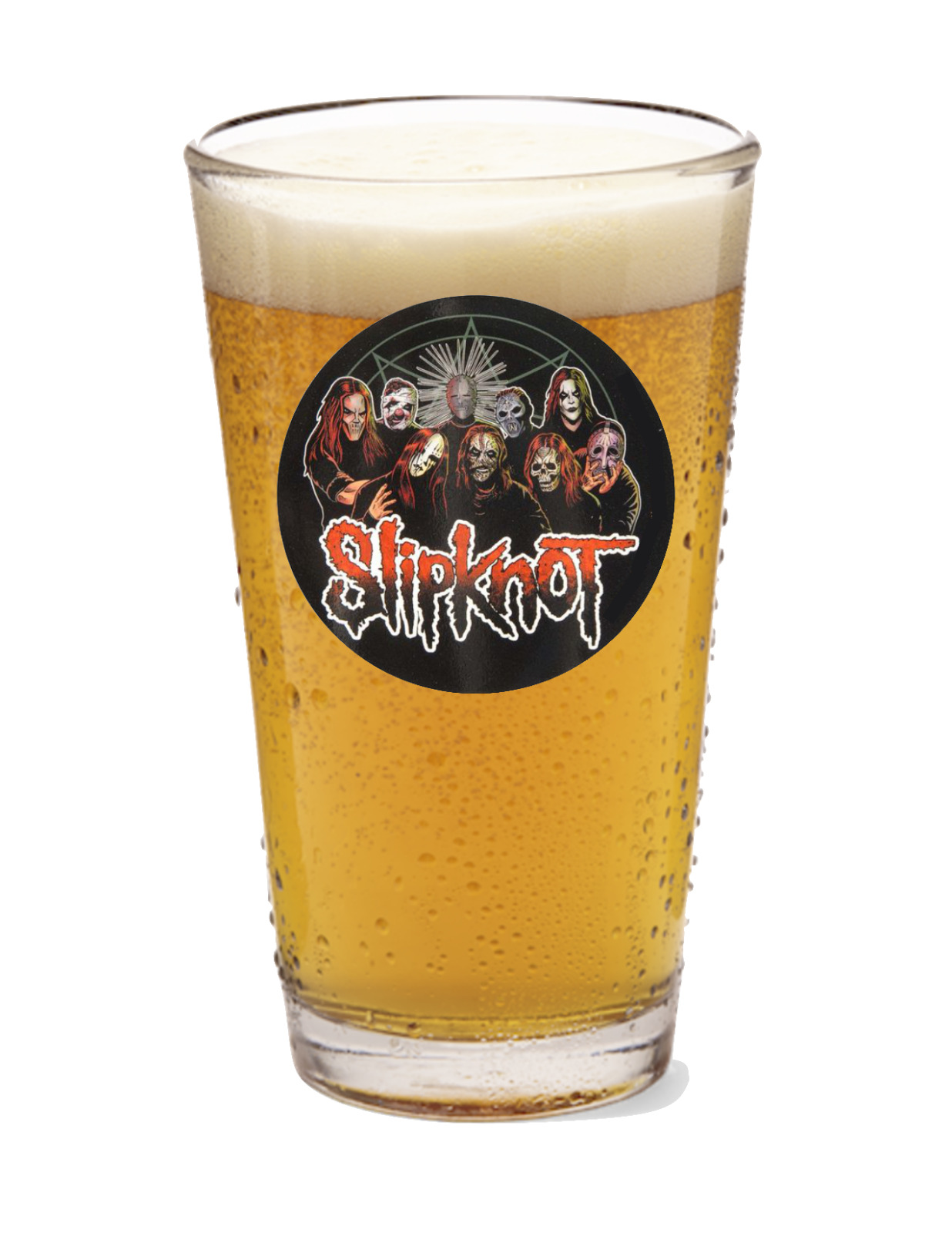 Slipknot - Rock and Roll - 16oz Pint Beer Glass Pub Barware Seltzer Tea 24-2