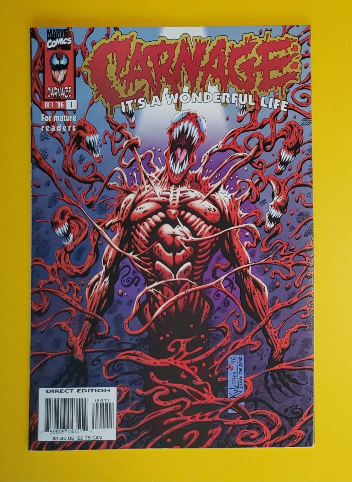 CARNAGE IT'S A WONDERFUL LIFE #1 (1996) NM Marvel Comics Direct Edition VF/NM