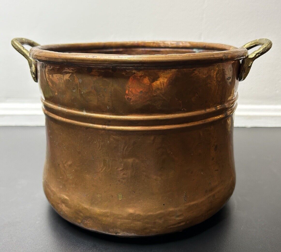Vintage Turkish Solid Copper Pot Houston International Trading Co