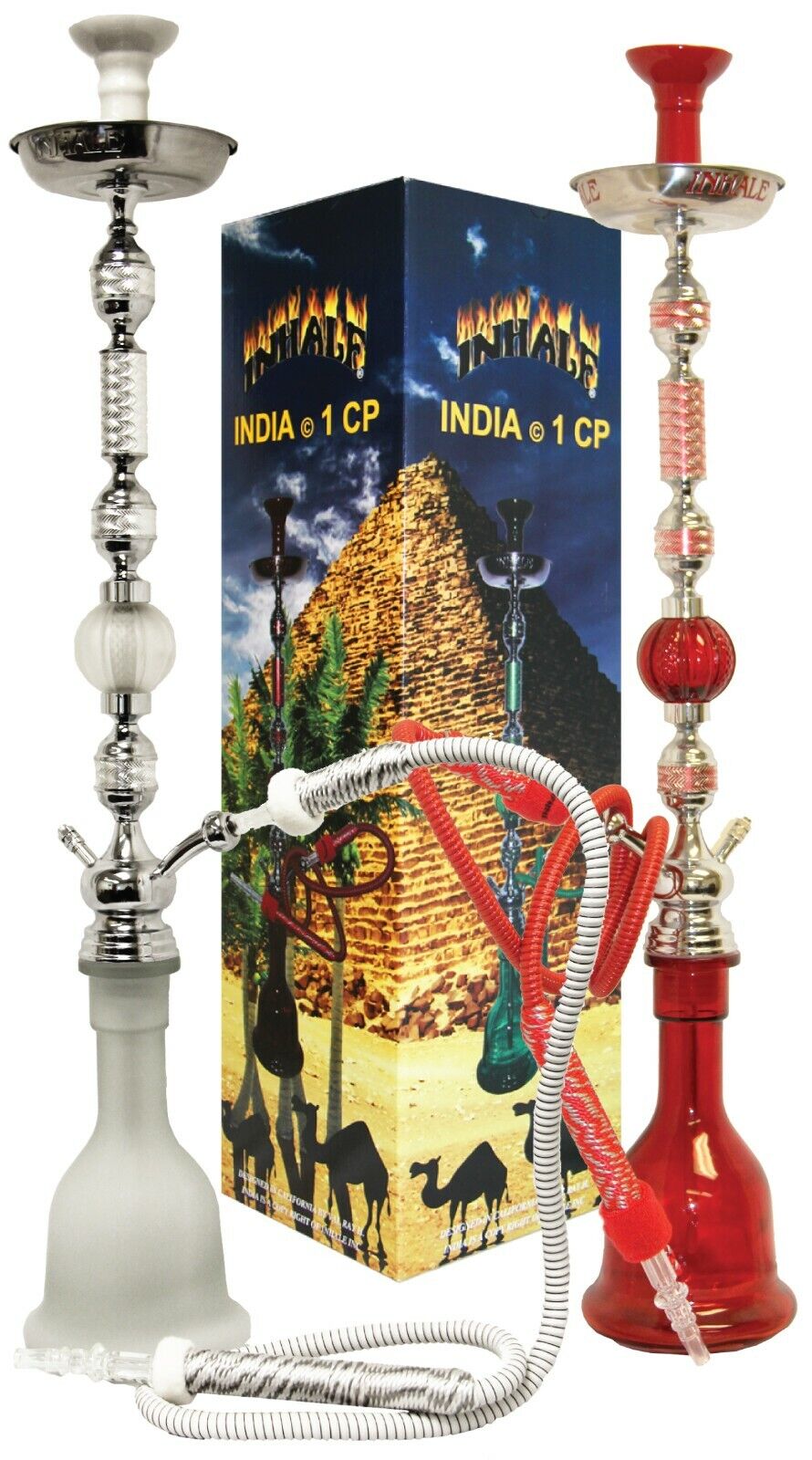 INHALE 40'' BEAUTIFUL HOOKAH  WITH A LARGE HOSE AND A TOWER BOWL