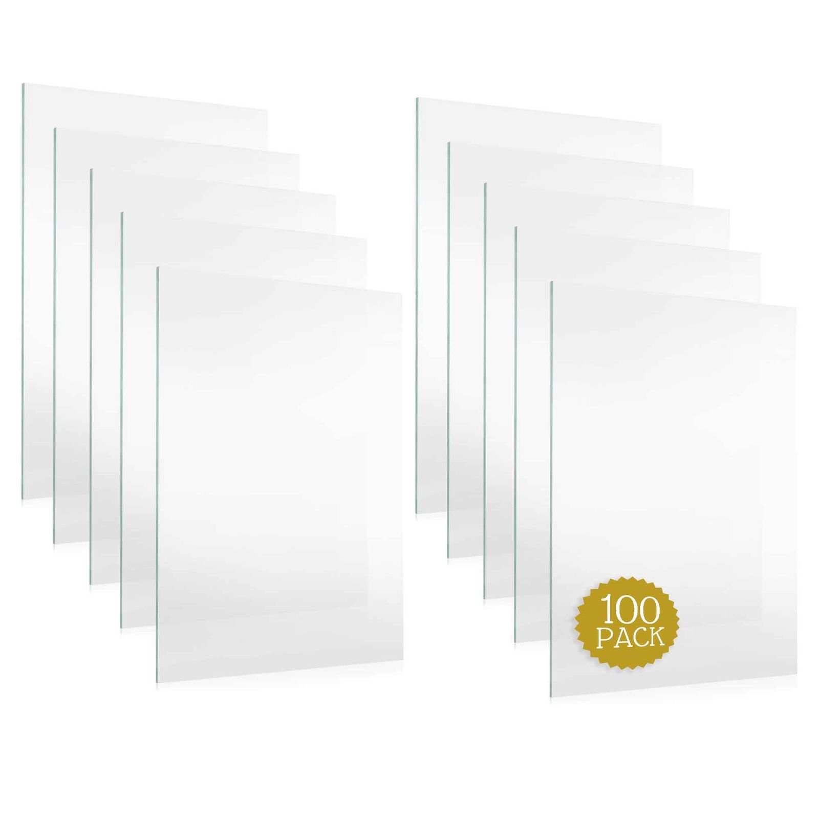 100 Sheets Of Non-Glare UV-Resistant Frame-Grade Acrylic Replacement for 8x8